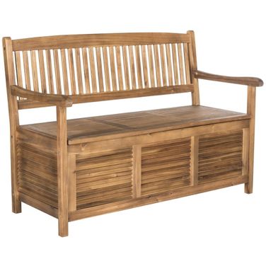 Brisbane Teak Brown Storage Bench