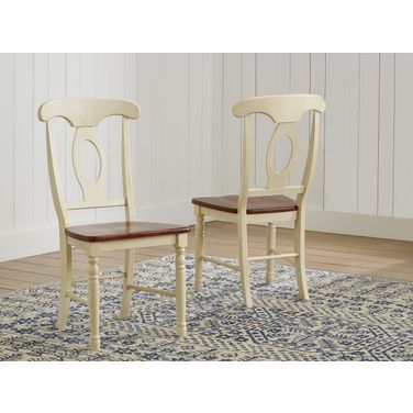 British Isles Merlot Buttermilk Napoleon Side Chair Set of 2