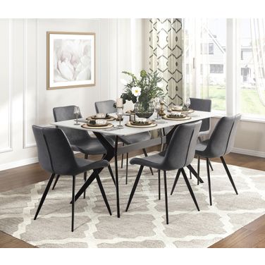 Brixley Dining Set In Black and Gray
