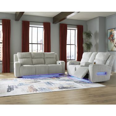 Broad Cove Power Reclining Living Room Set In Alloy