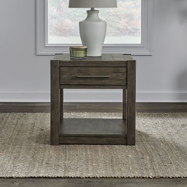 Broadmore Drawer End Table In Brown