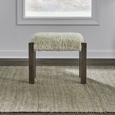 Broadmore Upholstered Console Stool In Brown