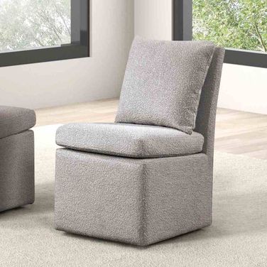 Broager Dining Chair with Caster In Light Gray