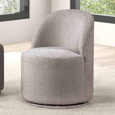 Broager Dining Swivel Chair In Light Gray