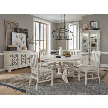 Bronwyn Chalk White 48" Round Dining Room Set