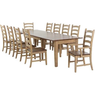 Brook Arm Chairs 11 Piece Rectangular Extendable Dining Set