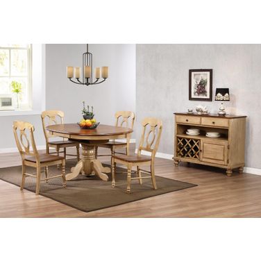 Brook Server 6 Piece Round or Oval Butterfly Leaf Dining Set