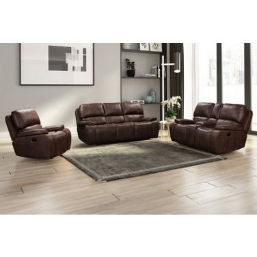 Brookings Power Living Room Set In Brown