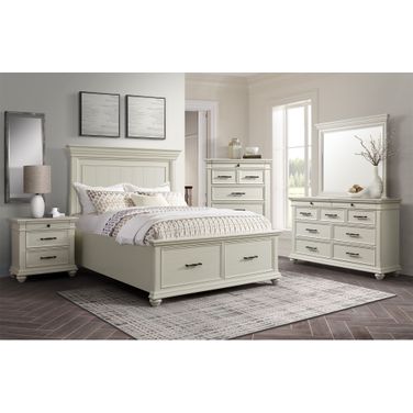 Brooks White Platform Storage Bedroom Set