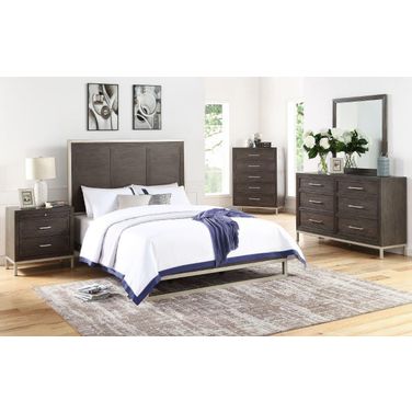 Broomfield Walnut Platform Bedroom Set