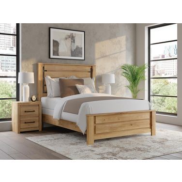 Brozmont Panel Platform Bedroom Set In Tan