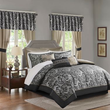 Brystol 24 Piece King Room In A Bag In Black