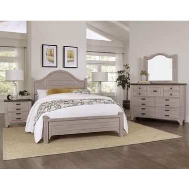Bungalow Dover Grey and Folkstone Arch Panel Bedroom Set