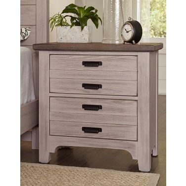 Bungalow Dover Grey/Folkstone 2 Drawer Nightstand