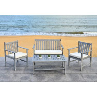 Burbank Gray Wash and Beige 4-Piece Outdoor Set