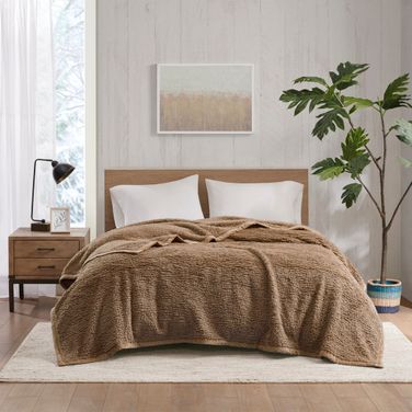 Burlington Berber King Blanket In Brown