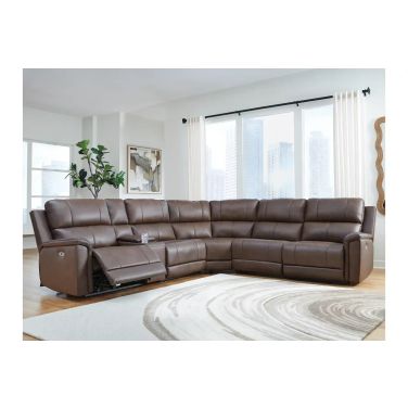 Burnley 6-Piece Power Reclining Sectional In Espresso