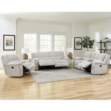 Buster Opal Taupe Reclining Living Room Set