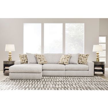 Butler Pier 3-Piece Sectional Sofa with LAF Chaise In Feather