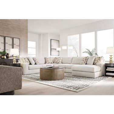 Butler Pier 6-Piece Sectional with RAF Chaise In Feather