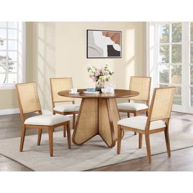 Butterfly Dining Room Set In Brown