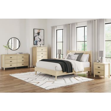 Cabinella Tan Platform Bedroom Set