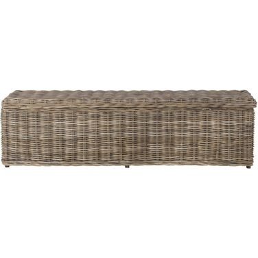 Caius Wicker Bench with Storage