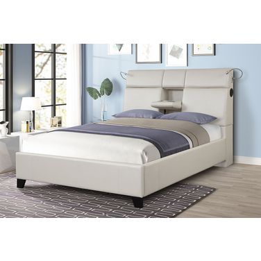 Calypso White Queen Bed With Bt