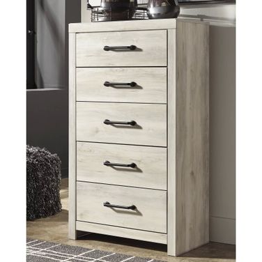 Cambeck White Wash Five Drawer Chest