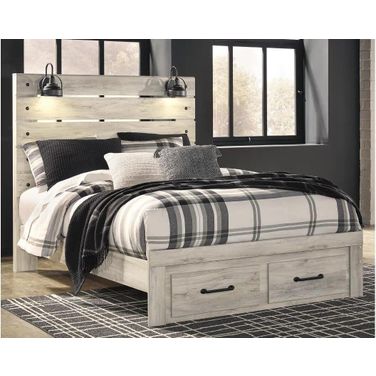 Cambeck Whitewash Queen Panel Storage Bed
