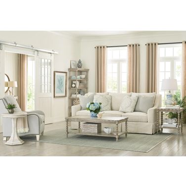 Cambric Occasional Table Set In Creme