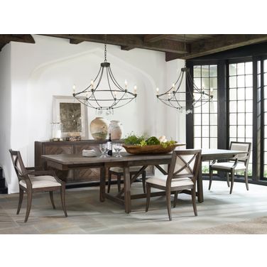 Camden Daniel Dining Room Set In Rustic Brown