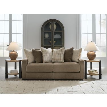 Camellia-Court 2-Piece Sectional Sofa In Coffee