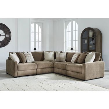 Camellia-Court 5-Piece Sectional In Coffee