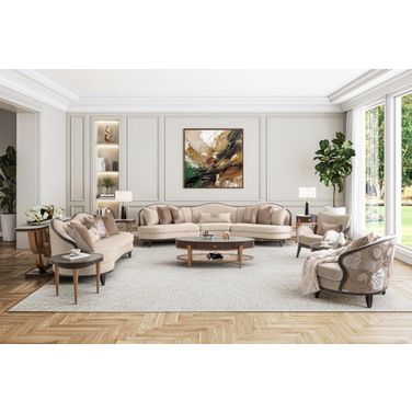 Camellia Field Occasional Table Set In Warm Pecan