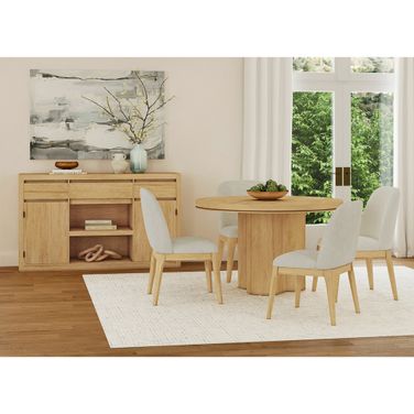 Camelot Round Dining Room Set In Natural