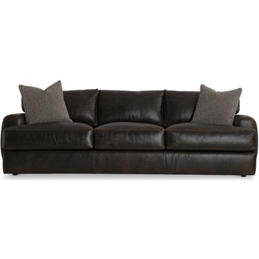 Cameron Leather Sofa In Brown