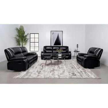 Camila Living Room Set In Black