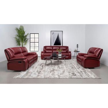 Camila Living Room Set In Red
