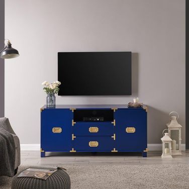 Campaign Entertainment Center Console In Navy