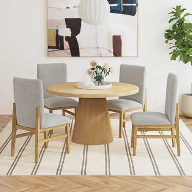 Canal Round Dining Room Set In Natural