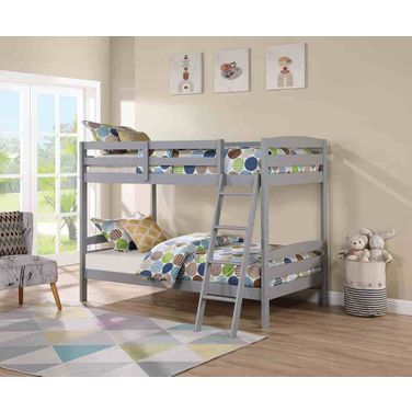 Candice Twin Over Twin Bunk Bed In Gray
