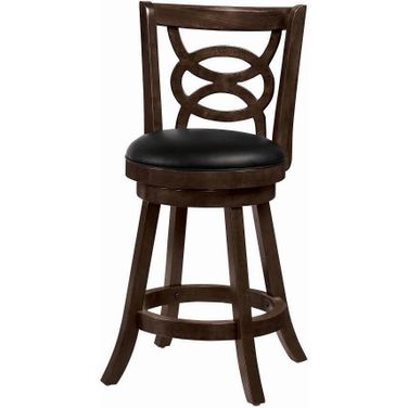 Calecita Swivel Counter Height Stools with Upholstered Seat Cappuccino Set of 2