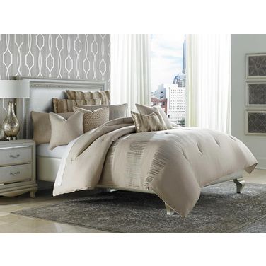 Captiva 10 Piece King Comforter Set In Neutral