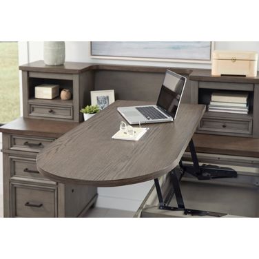 Caraway 48 Inch Return Desk In Aged Slate