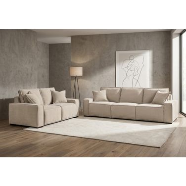 Carceri Power Sectional Reclining Living Room Set In Cashmere