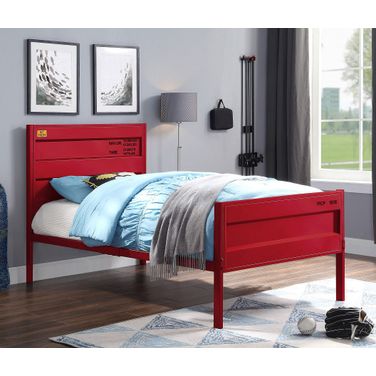 Cargo Youth Panel Bed (Red) (Twin)