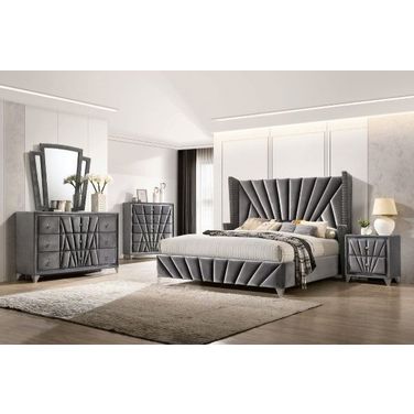 Carissa Gray Upholstered Panel Bedroom Set