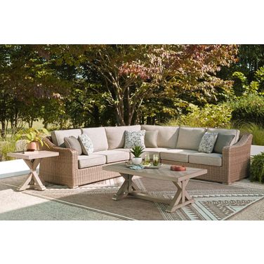Carmel Bay 3-Piece Outdoor Sectional In Beige