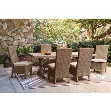 Carmel Bay Outdoor Dining Room Set In Beige